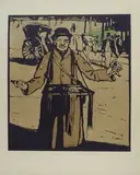 William Nicholson, Il venditore di strada, Xilografia
