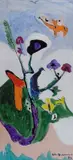 Hélène de Beauvoir, Un oiseaux bleu paché, 1982