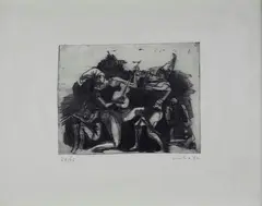 Suonatori by Luciano Ceschia, 1962, offered Sep 2013