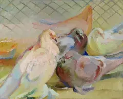 I Colombi by Antonio Santandrea, 1949, offered Sep 2013