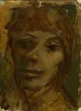 Ugo Capocchini, Volto, oil on card