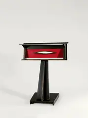 Hans Uhlmann, Fetisch, 1963, Chrom-Nickel-Stahl, zweifarbig