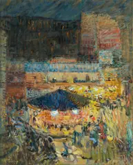 Nicolas Tarkhov, Une fête nocturne“ (Manège Place du Mène), Um 1902, Öl auf Leinwand