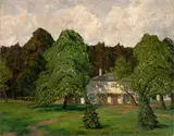 Walter Leistikow, Haus hinter blühenden Kastanienbäumen