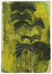 Rolf Nesch, Ohne Titel, 1933, Pulvertechnik auf Karton auf Holz