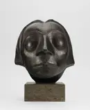 Kopf des Güstrower Ehrenmals by Ernst Barlach, 1927, Bronze mit dunkelbrauner Patina, auf Steinsockel montiert. Höhe (ohne Sockel): 35,6 cm (14 in.), sold May 2014
