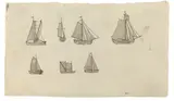 Caspar David Friedrich, Verschiedene Segelboote
