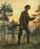 Max Slevogt, Der Jäger – Fred Griesinger, 1902, Öl auf Leinwand