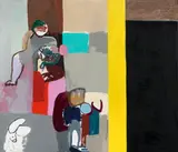 Maria Zerres, Familienbild, 1988, Öl auf Leinwand