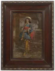 Karel Peterka, Man in Historical Garment, Late 19th/early 20th century, oil on cardboard