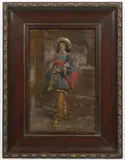 Karel Peterka, Man in Historical Garment, Late 19th/early 20th century, oil on cardboard