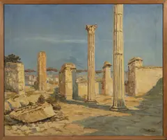 Greek Temple by Josef Písecký, Around 1920, oil on canvas, sold Mar 2025