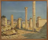 Josef Písecký, Greek Temple, Around 1920, oil on canvas