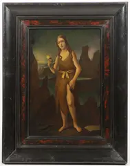 Jaroslav Veris, Mary Magdalene in the Desert, 1925, oil on cardboard