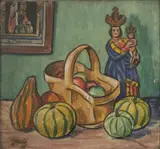 Jaroslav Herbst, Still Life with Folk Madonna, 1936, oil on plywood