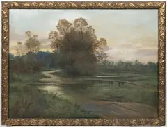 B. Kalous, Floodplain, 1909, oil on hardboard
