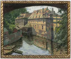 Josef Novák, Čertovka, 1923, oil on cardboard