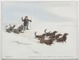 Pavel Matuška, The Czech Adventurer Jan Eskymo Welzl from Zábřeh and His Dogs in the Northern Po(Pu)Lar Circle, 2005, oil on hardboard