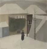 L. Schmidt, Winter Alleys, 1926, oil on cardboard