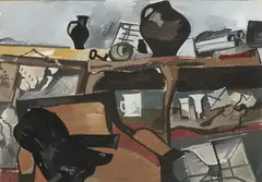 Jaroslav Klápště, Office, 1981, tempera, paper