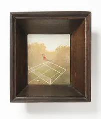 Klára Trnková, Forgotten Chair, 1980s, oil on plywood