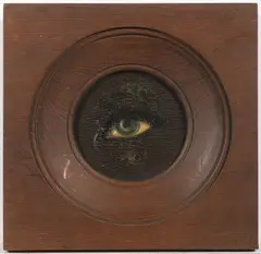 Ladislav Pelc, Eye, 1984, oil on plywood