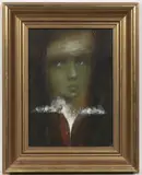 Vlastimil Zábranský, Portrait of a Girl, 1990s, oil on cardboard