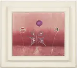 Zdeněk Hajný, Pink Flower, 1972, oil on canvas