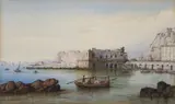 Achille Carelli, Naples, 1868, watercolour, paper