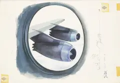 Jiří Kalousek, Around the World with a Painter, 1988, watercolour, gouache, marker, paper