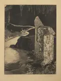 August Brömse, Ruins of an Old Mill, 19th century, lithography, paper