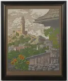 Bohumír Jaroněk, Štramberk, 1928, wood engraving, paper