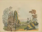 C. Williams, Rollercoaster, Late 18th/early 19th century, copper engraving, paper