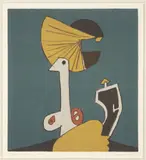 František Gross, Head - Machine, 1971, lithography, paper