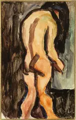 Georges Rouault, Nu de Dos, 1918, Watercolor and gouache on paper