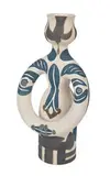 Pablo Picasso, Woman lamp, 1955, Turned vase of white earthenware clay, decoration in engobes and engraved by knife, glaze inside