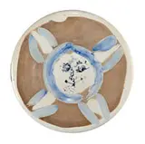 Face No. 72 by Pablo Picasso, 1963, Round plate of white earthenware clay, decoration in engobes and enamel under partial brushed glaze, grey patina, sold May 2015