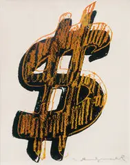 Andy Warhol, $, 1982, Screenprint on Lenox Museum Board