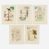 San Francisco Suite by Salvador Dalí, 1970, etching and drypoint with lithograph in colors on Auvergne, sold Nov 2022