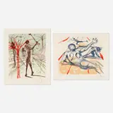 Sports by Salvador Dalí, 1973, lithograph in colors on Arches, sold Nov 2022