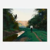 Alexander Farnham, Canal Towards Evening, oil on canvas