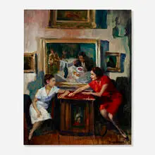 Joseph Newman, Heart to Heart, oil on canvas