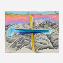 Untitled by Choi Wook-Kyung, 1984, oil and graphite on canvas, sold Nov 2022