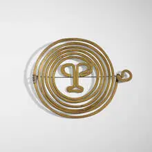 The Monogram Spiral by Alexander Calder, c. 1945, brass and steel wire, sold Nov 2022