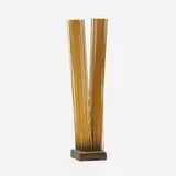 Untitled (V-Shaped Tonal Sound Sculpture) by Harry Bertoia, c. 1969, gold-plated steel rods silvered to brass base, sold Nov 2022
