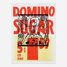 David Wojnarowicz, True Myth (Domino Sugar), 1983, screenprint in colors on supermarket poster