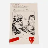 Untitled (GROAN! Another faked orgasm...) by Raymond Pettibon, 1993, ink on paper, sold Nov 2022