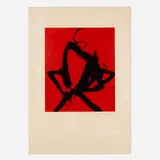 Robert Motherwell, Red Sea I, 1976, aquatint, lift-ground etching and aquatint in colors on Arches Cover