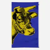 Cow by Andy Warhol, 1989, screenprint in colors on wallpaper, sold Oct 2022