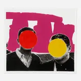 John Baldessari, Stonehenge (with Two Persons) Violet, 2005, Mixografía print on handmade paper